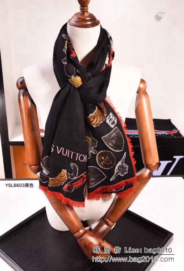 路易威登LV限量系列 羊絨紗線圍巾 YSL8603 LLWJ6386